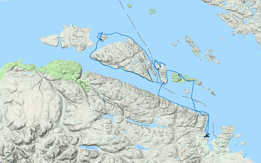 GPS route map – 110km total