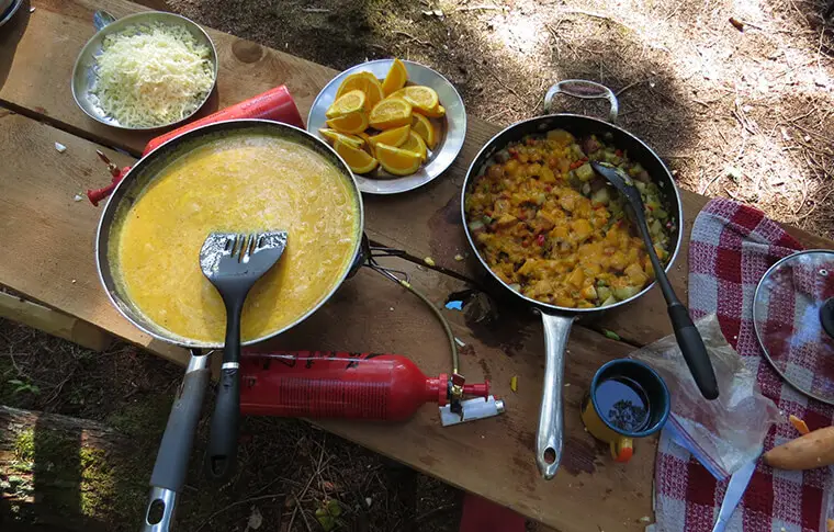 kayaking food