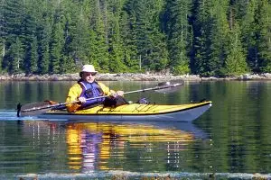 President Paul in yellow kayak