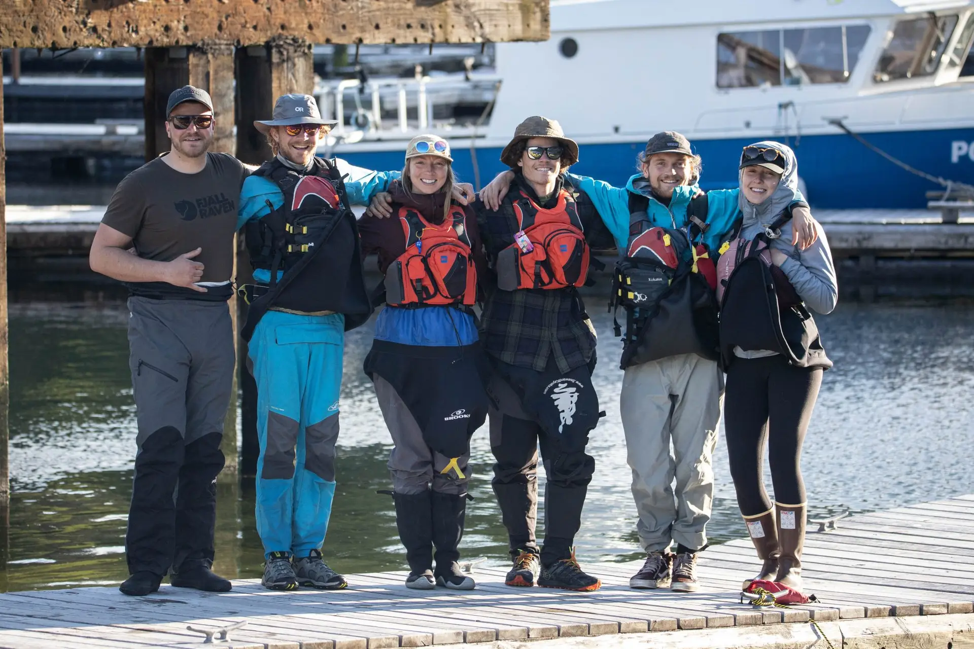 Group photo of paddlers before their trip