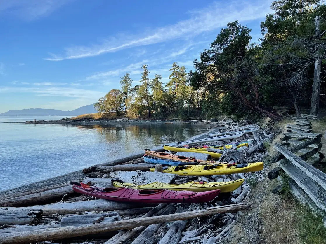 Kayaks in Pirates Cove