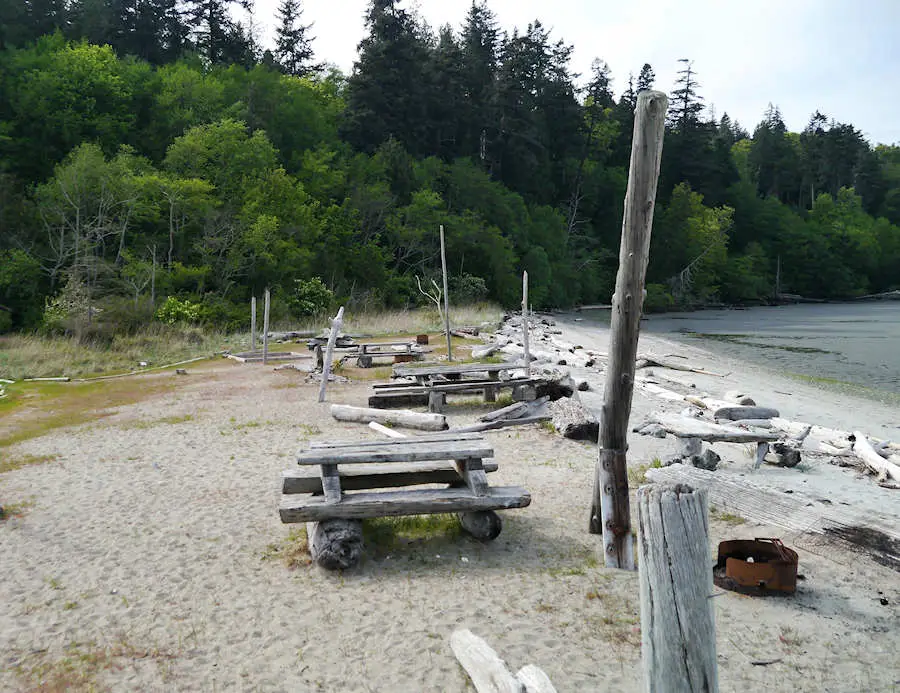 Campsite at Grassy Point In May