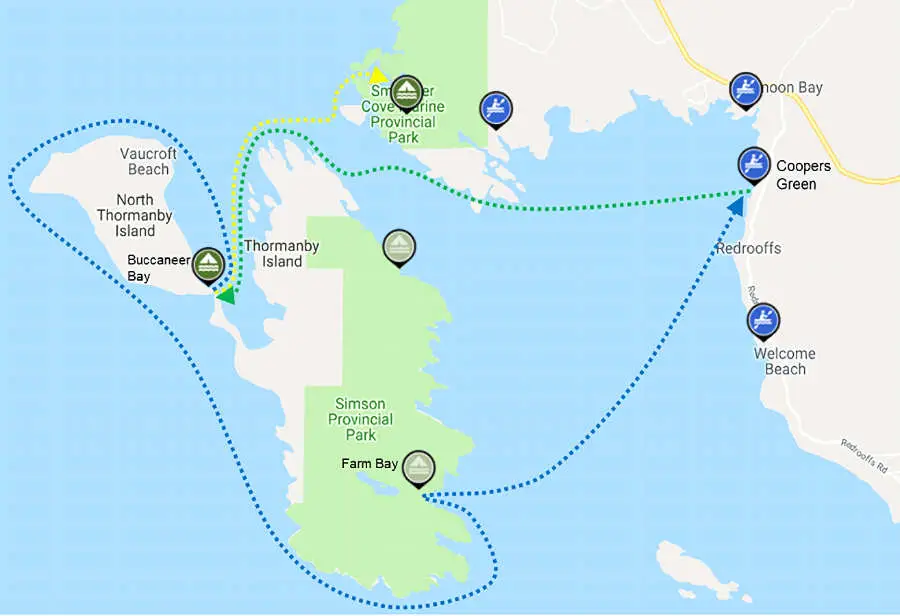 Circumnavigating Thormanby Island