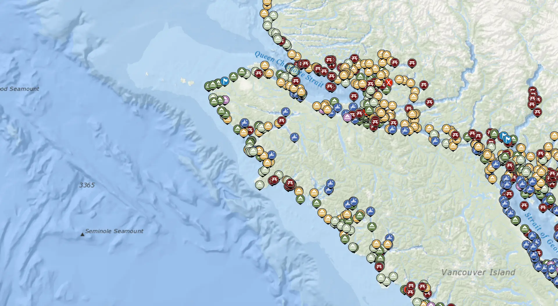 The BCMT Site Map - BC Marine Trails