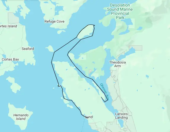 Read more about the article Okeover Inlet to Lund via Desolation Sound